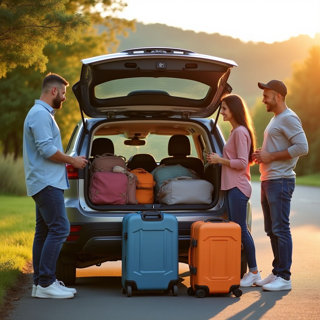 Familia González junto a su SUV eléctrico